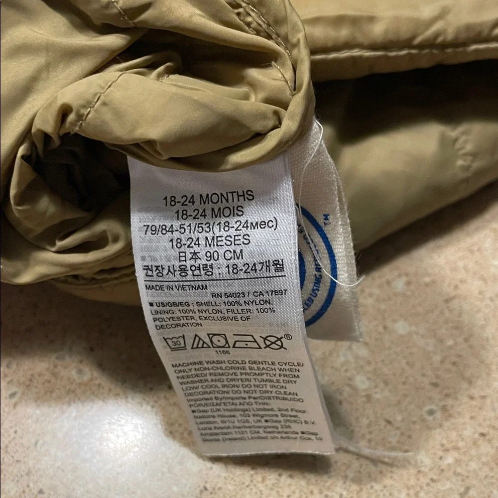 GAP Kids Olive Quilted Jacket